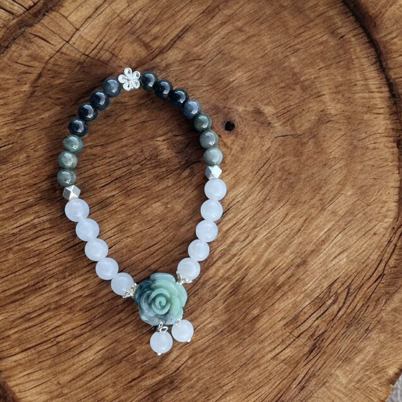 Jade and Agate Bracelet