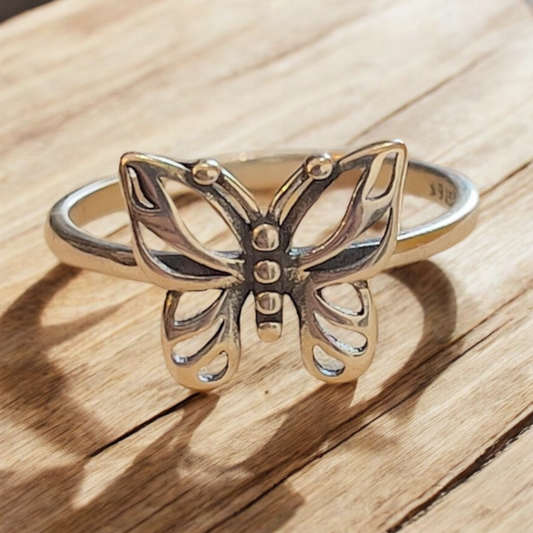 Sterling Silver Butterfly Ring